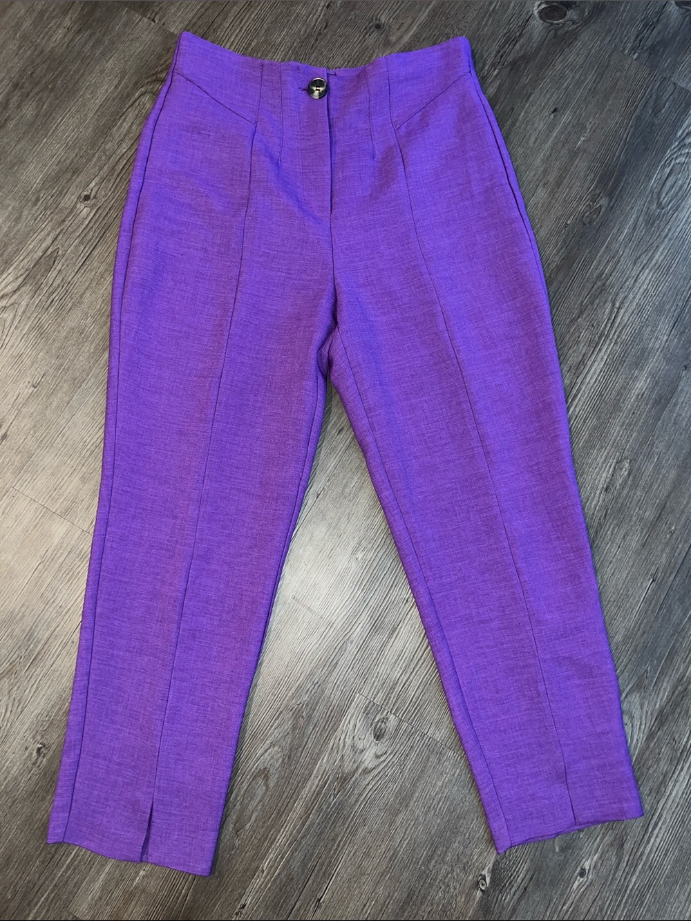 RIVER ISLAND Purple Tailored Cropped Trousers